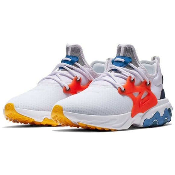 Nike React Presto Breezy Thursday White Orange Blue Sneakers‎ AV2605-100 Size 6